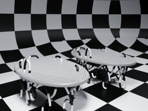 Oval Meander Coffee Table By Mattia Bonetti 3D Model