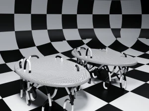 Modern oval cofee table 3D Model