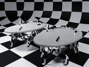 Oval Meander Coffee Table By Mattia Bonetti 3D Model