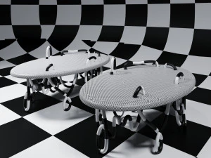 Modern oval cofee table 3D Model