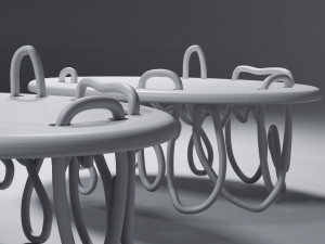 Oval Meander Coffee Table By Mattia Bonetti 3D Model