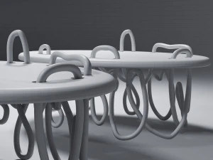 Modern oval cofee table 3D Model