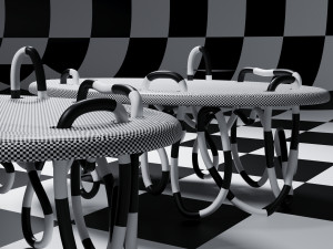 Oval Meander Coffee Table By Mattia Bonetti 3D Model