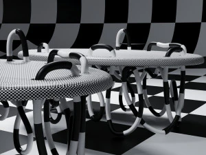 Modern oval cofee table 3D Model
