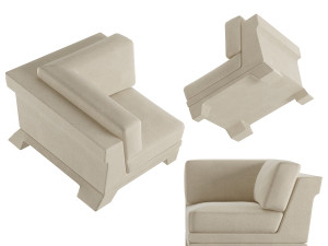 Patt Sofa Corner by Charles Tassin - Pierre Frey 3D Model
