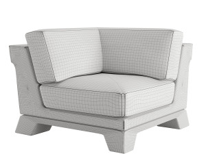 Patt Sofa Corner by Charles Tassin - Pierre Frey 3D Model