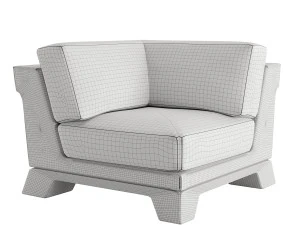 Patt Sofa Corner by Charles Tassin - Pierre Frey 3D Model