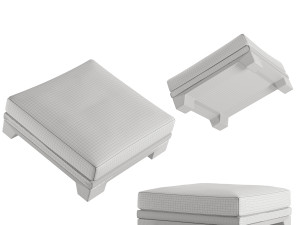 Patt Sofa Ottomano by Charles Tassin - Pierre Frey 3D मॉडल