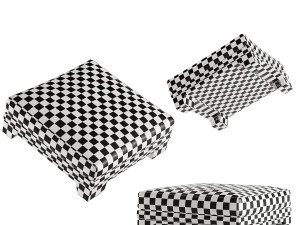 Patt Sofa Ottomano by Charles Tassin - Pierre Frey 3D मॉडल