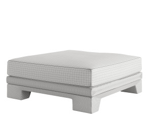Patt Sofa Ottomano by Charles Tassin - Pierre Frey 3D मॉडल