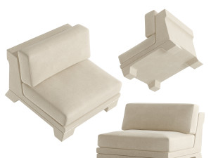 Patt Sofa Single by Charles Tassin - Pierre Frey 3D 模型