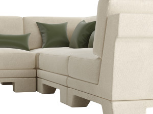 Patt Sofa by Charles Tassin - Pierre Frey 3D Modell