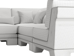 Patt Sofa by Charles Tassin - Pierre Frey 3D Modell