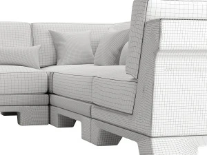 Patt Sofa by Charles Tassin - Pierre Frey 3D Model