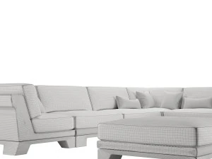 Patt Sofa by Charles Tassin - Pierre Frey 3D Model