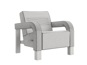Pavillon Armchair by Georges Djo Bourgeois - Pierre Frey Modello 3D