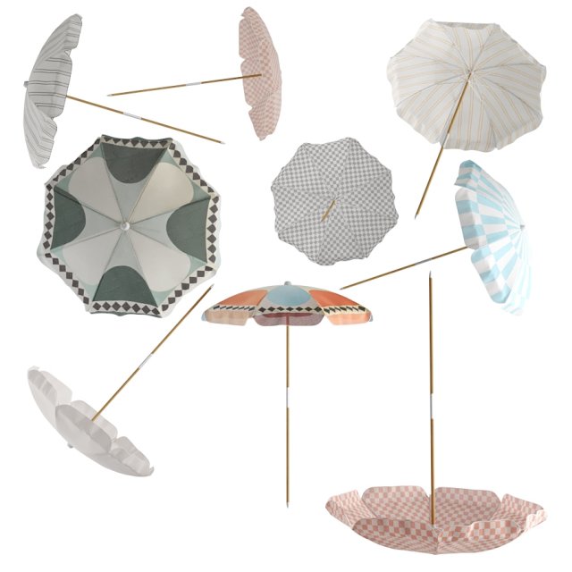 The Amalfi Umbrellas by Business and Pleasure 3D Model .c4d .max .obj .3ds .fbx .stl .blend 