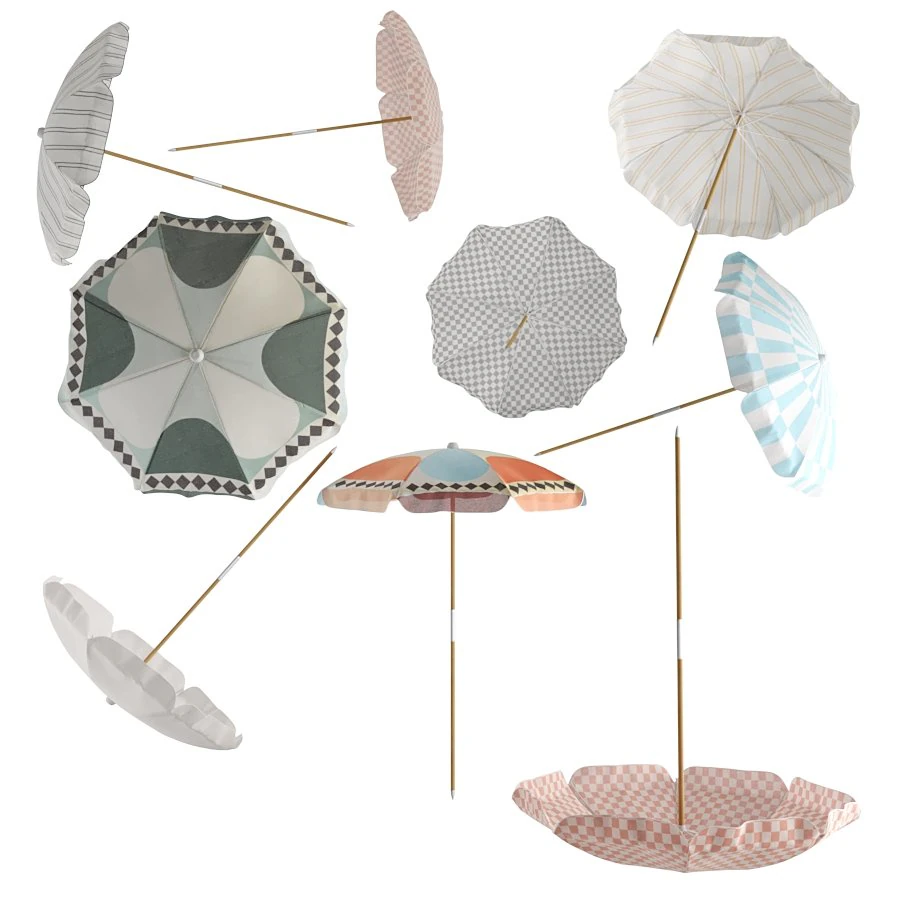 The Amalfi Umbrellas by Business and Pleasure 3D Model .c4d .max .obj .3ds .fbx .stl .blend