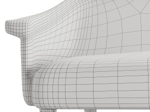 Vintage Sofa inspired in Brantwood Armchair 3D 模型