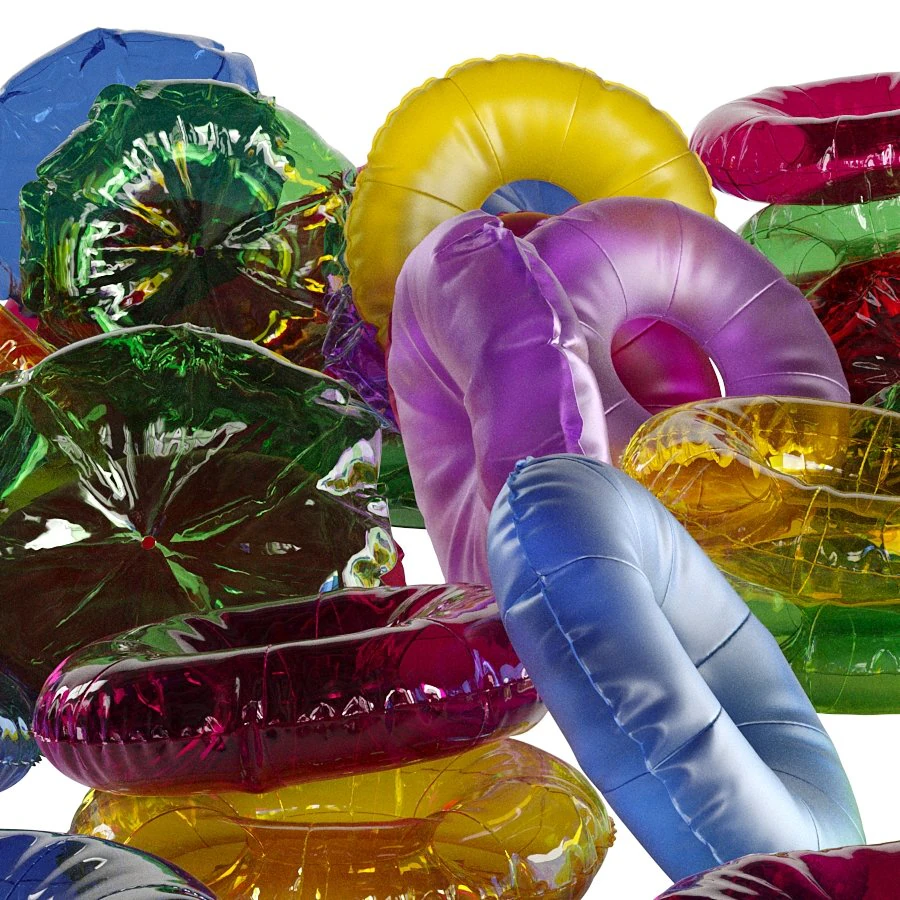 Inflatable Floats - Buoys 3D Model .c4d .max .obj .3ds .fbx .stl .blend