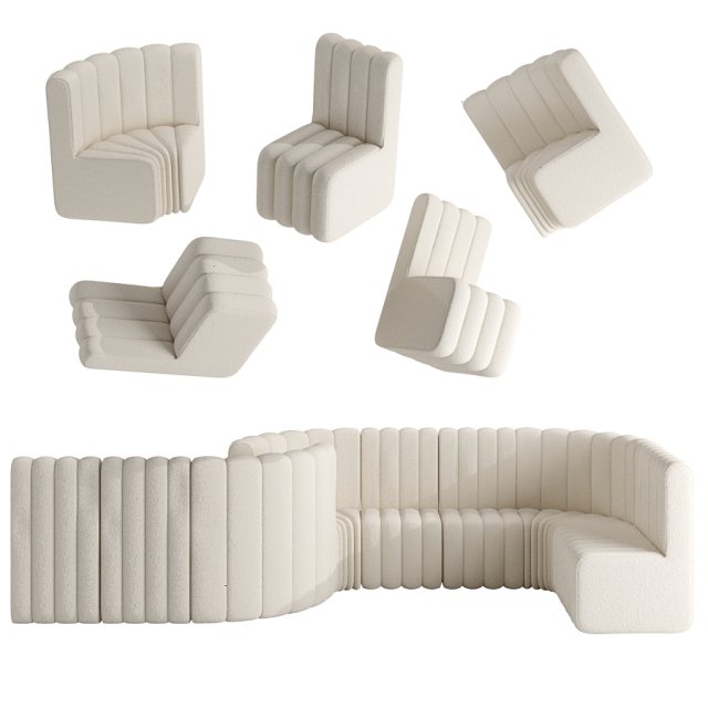 Modular Sofa by Norr11 Model 3D .c4d .max .obj .3ds .fbx .stl .blend 