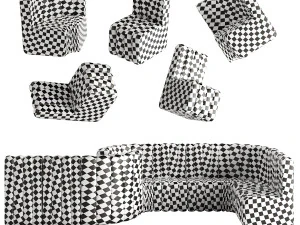 Divano modulare di Norr11 Modello 3D