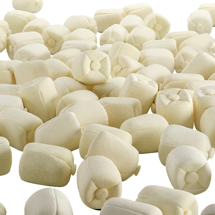 Arctic Ivory Throw Pillow By Crate Barrel 3D Model .c4d .max .obj .3ds .fbx .stl .blend 