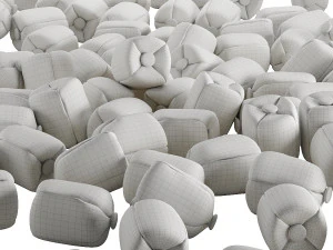 Arctic Ivory Throw Pillow By Crate Barrel 3D Model