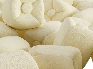 Arctic Ivory Throw Pillow By Crate Barrel Modèle 3D