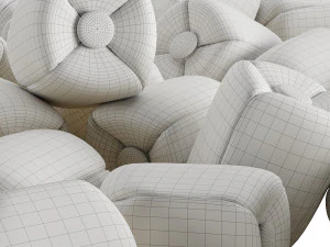 Arctic Ivory Throw Pillow By Crate Barrel 3D Model