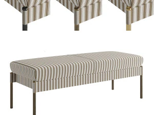 The Crillon Bench Small by Soane Britain 3D Model