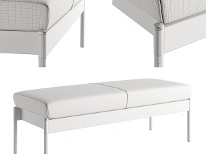 The Crillon Bench Small by Soane Britain 3D Model