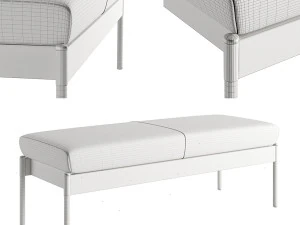 The Crillon Bench Small by Soane Britain 3D Model