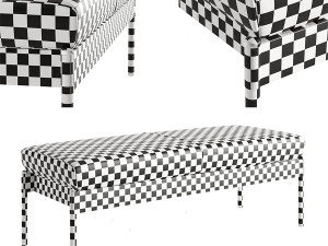 The Crillon Bench Small by Soane Britain 3D Model