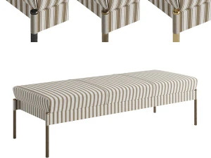 The Crillon Bench Small by Soane Britain 3D Model