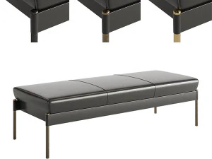 The Crillon Bench Small by Soane Britain 3D Model