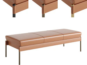 The Crillon Bench Small by Soane Britain 3D Model