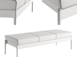 The Crillon Bench Small by Soane Britain 3D 模型
