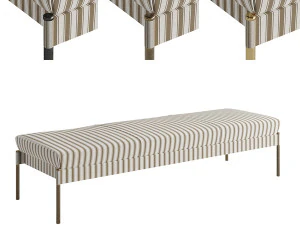 The Crillon Bench Large by Soane Britain 3D Model