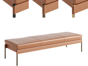 The Crillon Bench Large by Soane Britain 3D Model