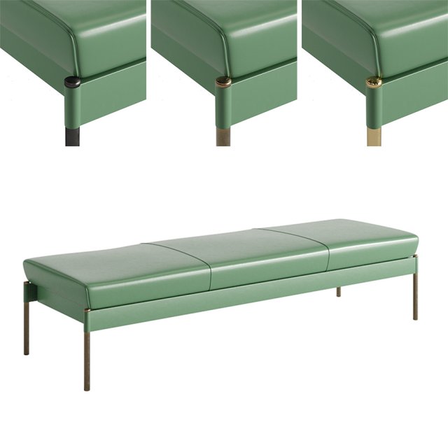 The Crillon Bench Large by Soane Britain 3D Model .c4d .max .obj .3ds .fbx .stl .blend 