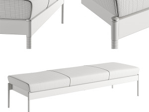 The Crillon Bench Large by Soane Britain 3D Model