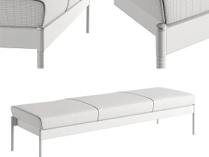 The Crillon Bench Large by Soane Britain 3D Model