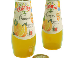 Orange juice bottle by Compal 3D Model