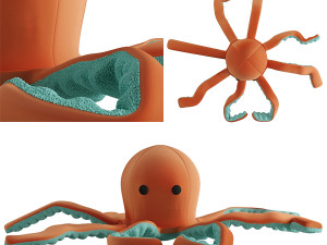 Teddy Octopus - Animated Asset 3Dモデル
