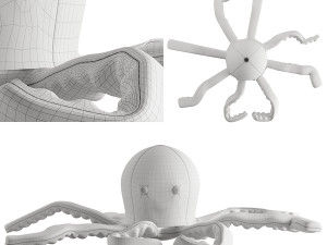Teddy Octopus - Animated Asset 3D 模型