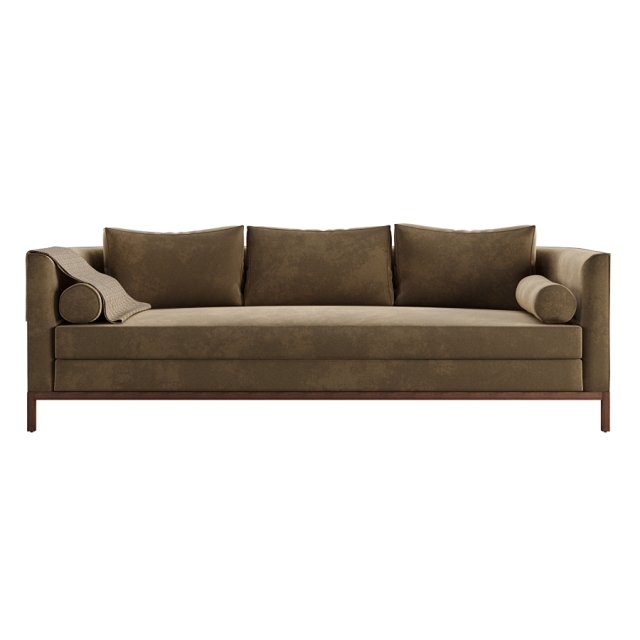 Curved Back Sofa by Lawson-Fenning Model 3D .c4d .max .obj .3ds .fbx .stl .blend 