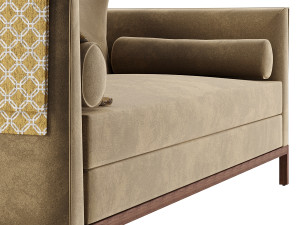 Curved Back Sofa by Lawson-Fenning Model 3D