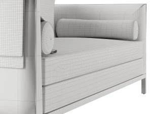 Curved Back Sofa by Lawson-Fenning 3D Model