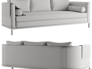 Curved Back Sofa by Lawson-Fenning Model 3D